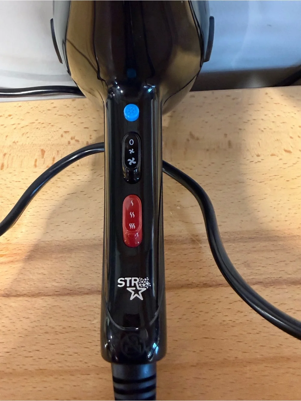 STR Professional Salon Hair Dryer Styling Tool Black UK Three-Pin Power Plug